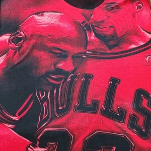 Jordan Red and Black Graphic Tee